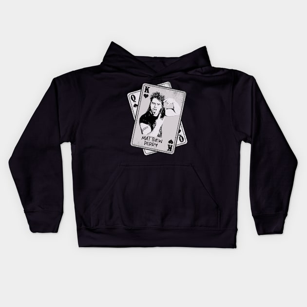 Retro Matthew Perry 80s Card Style Kids Hoodie by Slepet Anis